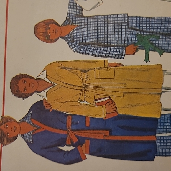 1977 Vintage Carefree Patterns from McCalls 5794 Boys/Teens Robe/Pajamas - Picture 4 of 7